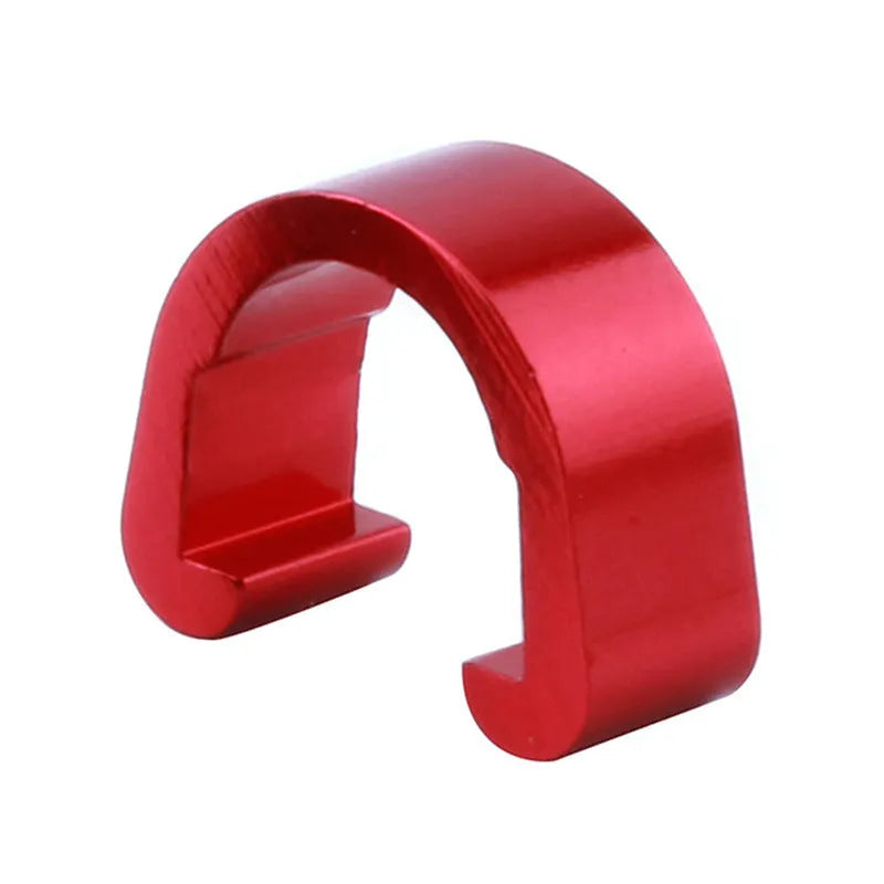 Aluminium alloy C buckle in assorted colours, showing dimensions of 10.2mm by 13mm.