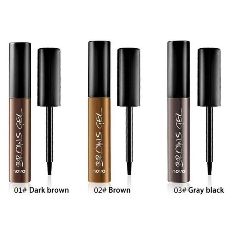 Peel off eyebrow tint gel in brown shade with flat brush applicator, 6g pot