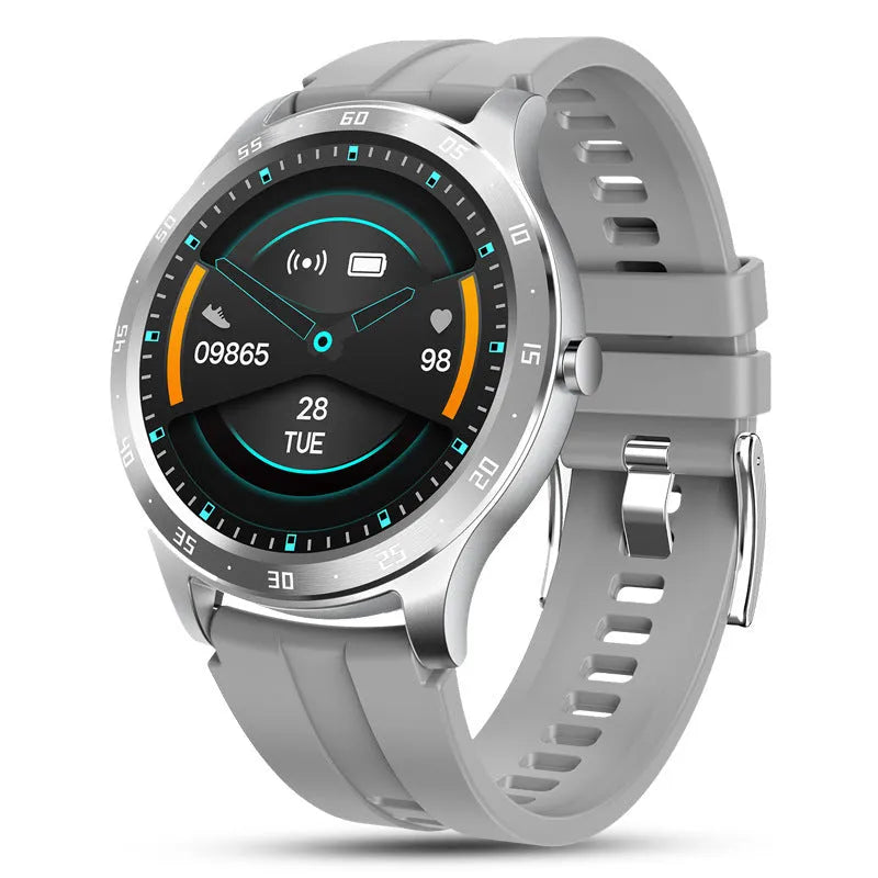 S20 smart sleep bracelet with 1.28-inch touchscreen display on wrist in black, grey, or pink colours