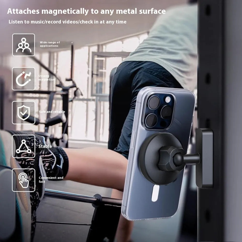 H160 G17 silicone mobile phone holder with magnetic suction for iron surfaces