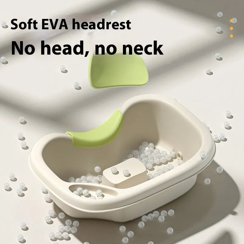 Portable shampoo basin with water pump for bed hair washing in light pink colour