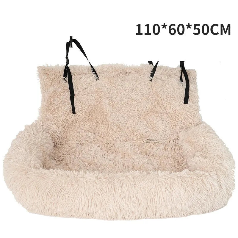 Beige cloth removable portable dog car seat kennel in S, M and XL size codes
