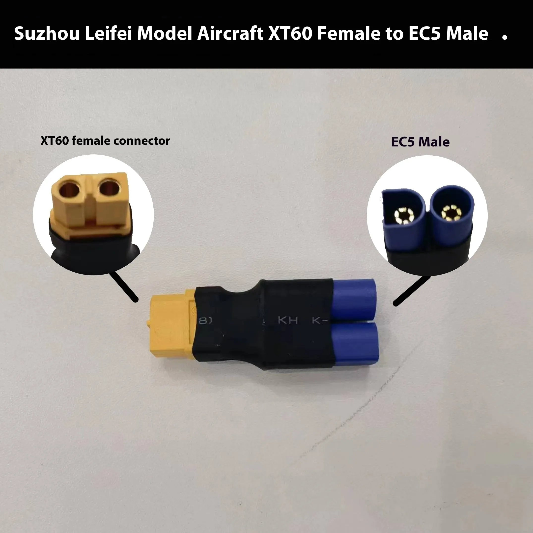 Adapter set with multiple connector types XT60 EC5 XT90 AS150 for series connection