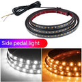 White yellow vehicle light lamp with streamers for side steering illumination in automotive applications