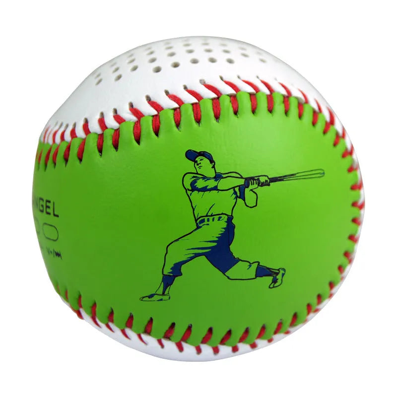 Baseball-styled Bluetooth wireless speaker in green colour with USB charging port