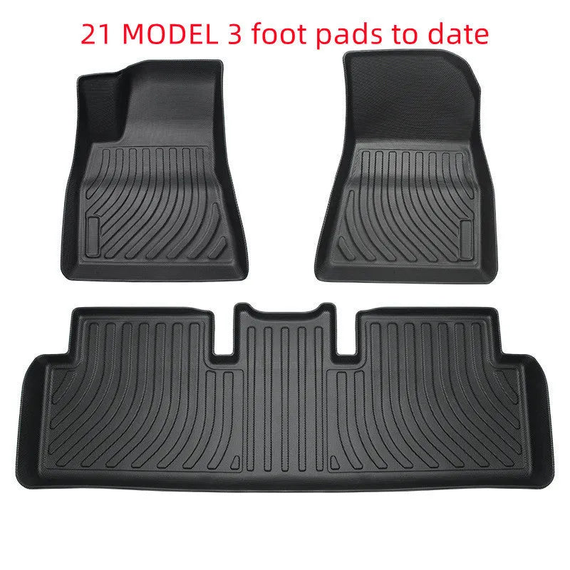 Rubber floor mat set for Tesla Model 3, Model Y, Model S and Model X vehicles