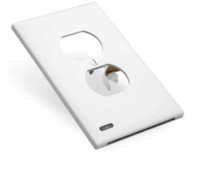 White socket induction light plugged into a UK wall outlet, showing automatic LED night light functionality.