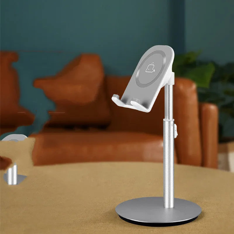 Silver metal computer phone holder S1 model with adjustable arm and universal clip for 3-11 inch devices