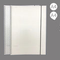 A4 hard surface PP cover notebook with grid format for hand account copying