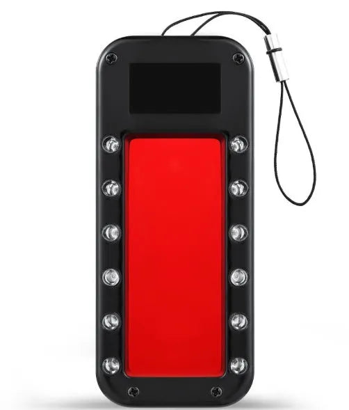 Red reverse camera detector scanning for hidden cameras with 0-8 metre range and adjustable light settings