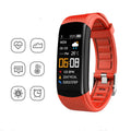 Adult sports silicone pedometer bracelet smart band with touchscreen on a wrist.