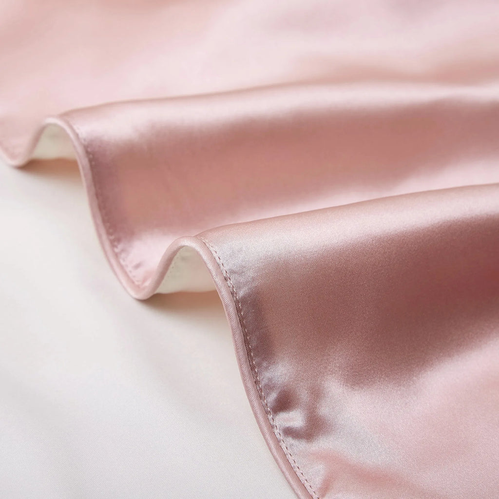 100% mulberry silk pillowcase in palace luxury style, size 48cm by 74cm.