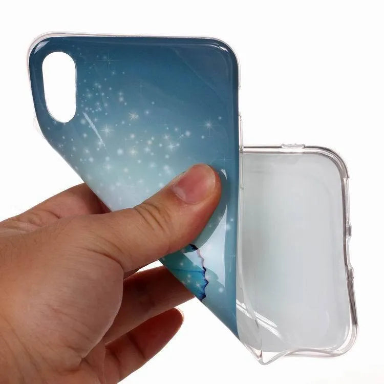 IMD TPU luminous phone case with glow-in-the-dark cartoon butterfly design for iPhone models