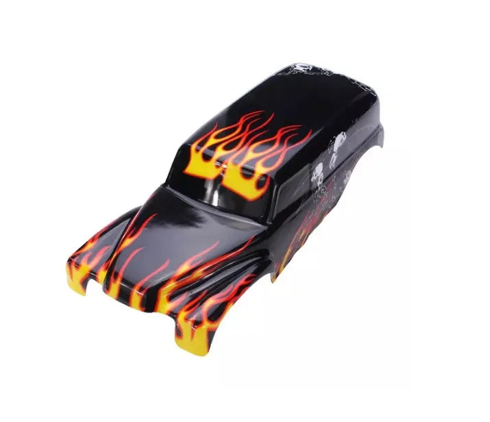 PVC replacement car shell for Traxxas Grave Digger RC 1/10 RTR Truck in yellow
