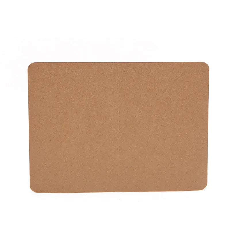 Pack of 100 blank A6 kraft paper folded cards in black, white, and natural brown colours