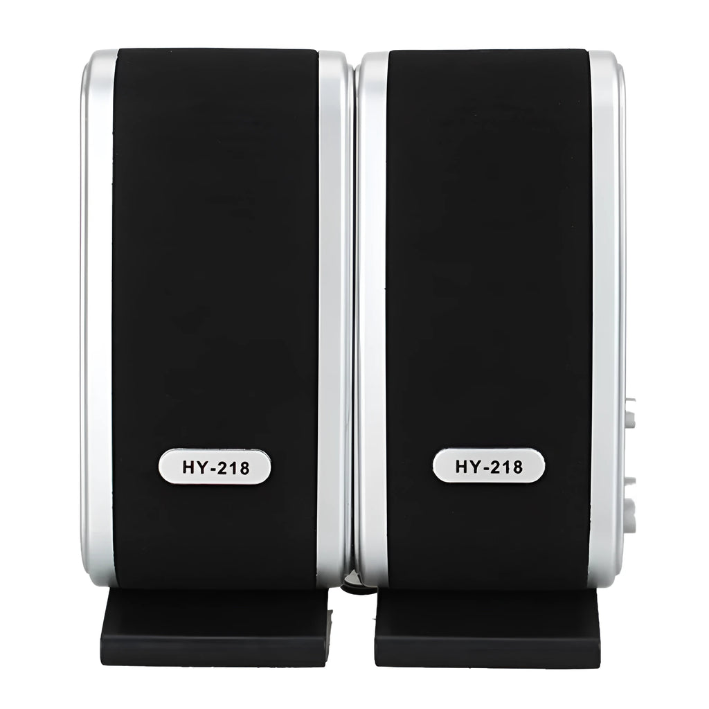 Black notebook mini USB-powered desktop computer speaker with compact design