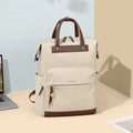 Large capacity women's backpack in synthetic leather fabric with adjustable straps