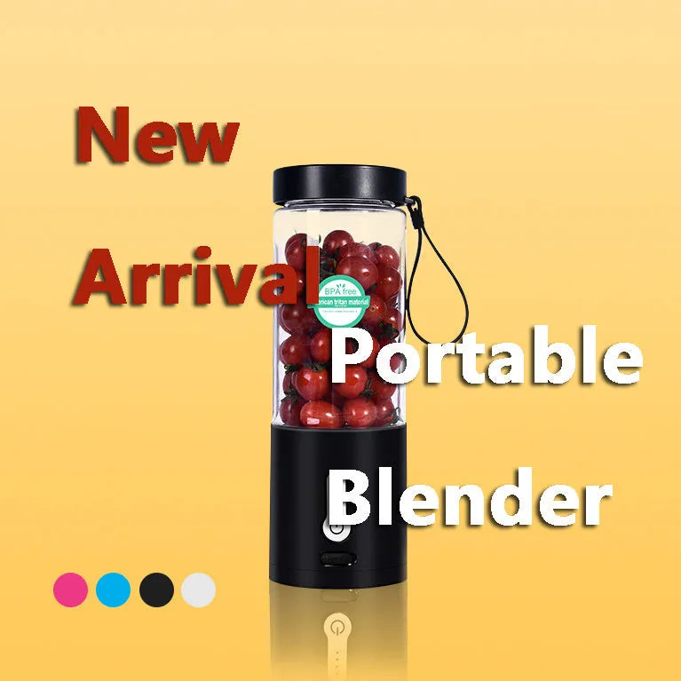 Portable rechargeable hand blender in choice of colours with 530ml juice cup