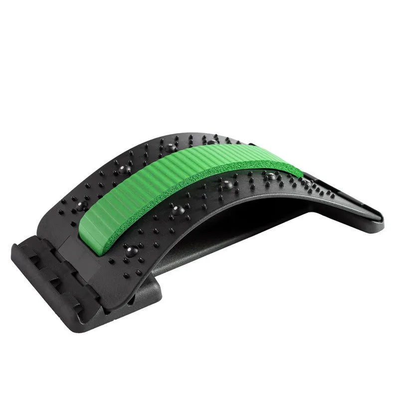 Adjustable back stretcher massager in rectangular trapezoid shape with multiple colour options