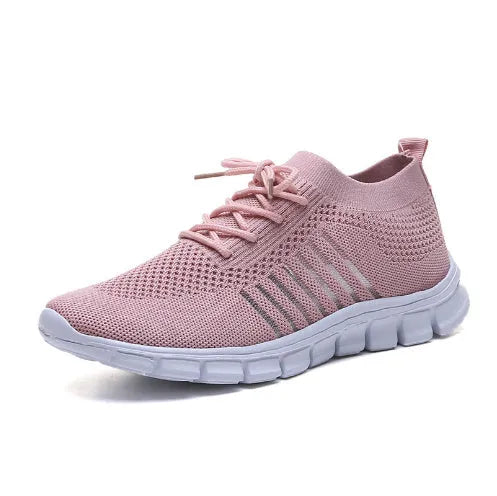 Women's breathable sneakers in multiple colours with rubber soles and lace-up front