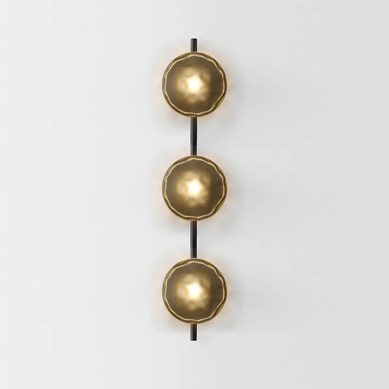 Glass art wall lamp with iron construction in transparent, smoke grey, and frosted shade options