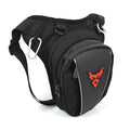 0105MC motorcycle leg bag in 1200D Oxford cloth shown in blue, with adjustable strap for multiple carry positions.