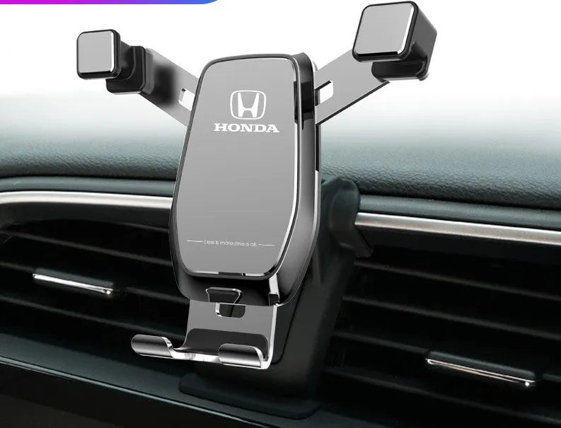 Car phone bracket snap-on gravity support for dashboard outlet in Athens Black