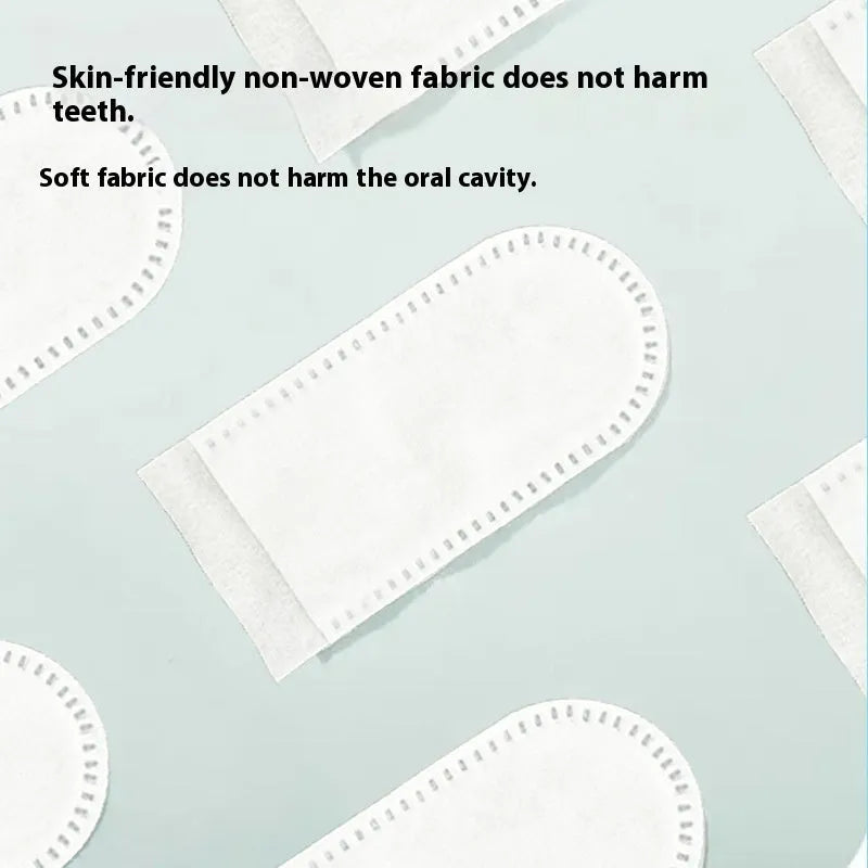 Pack of 50 white non-woven fabric pet dental finger cots for cleaning dog and cat teeth