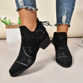 Women's plus size mid-calf boots in artificial PU leather available in black, grey and khaki colours