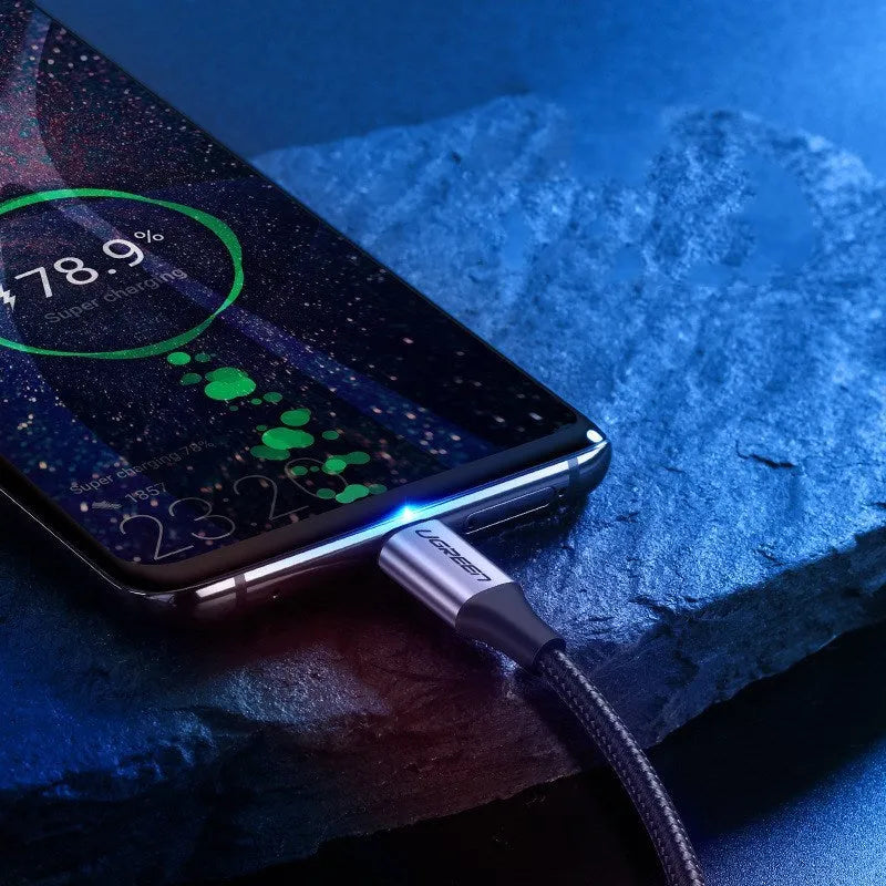 UGREEN USB Type-C to USB-A charging cable with nylon braiding and alloy connectors
