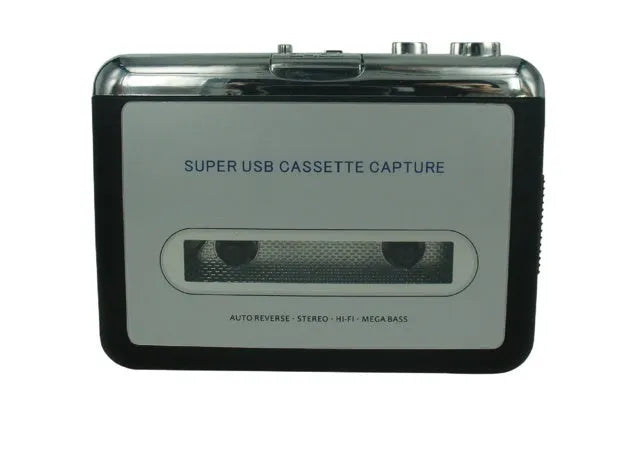 Cassette to MP3 converter unit with USB cable for converting tapes to digital audio files