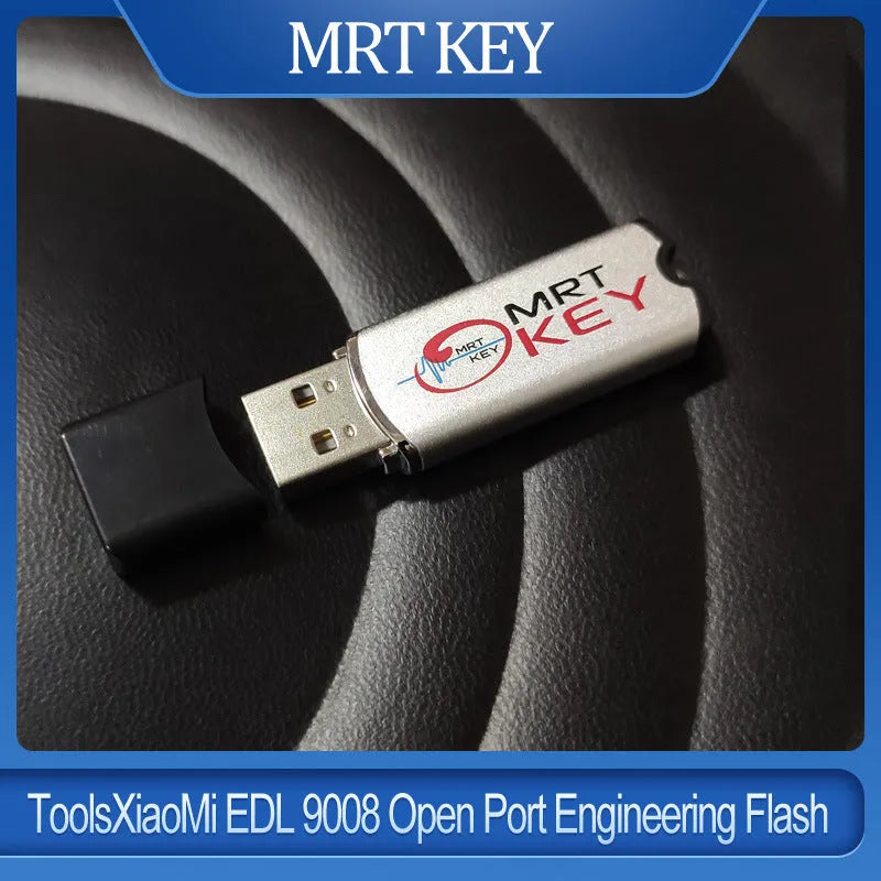 MRT Dongle 2 key with black plastic casing and EDL 9008 engineering flash cable for MTK phone repair