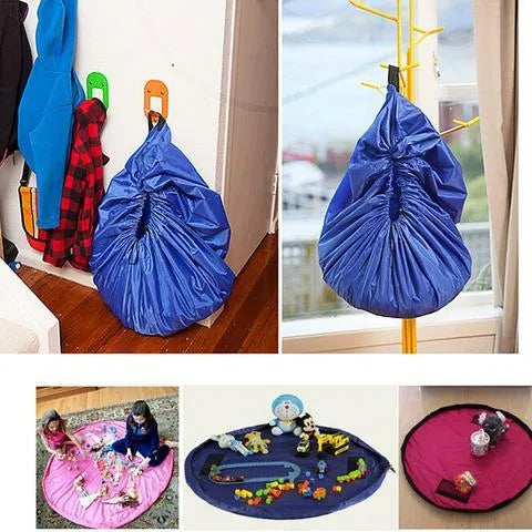 Large waterproof nylon toy storage bag in blue, size 1.5m, with OPP packaging