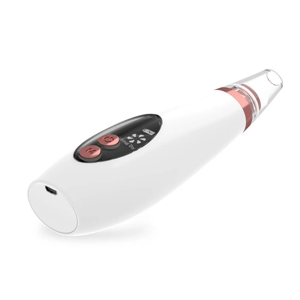 Blackhead Pore Vacuum Cleaner Nose Cleanser Blackheads Remover Blackhead Acne Removal Button Face Suction Beauty Skin Care Tool USB Rechargeable 53kPa Suction White