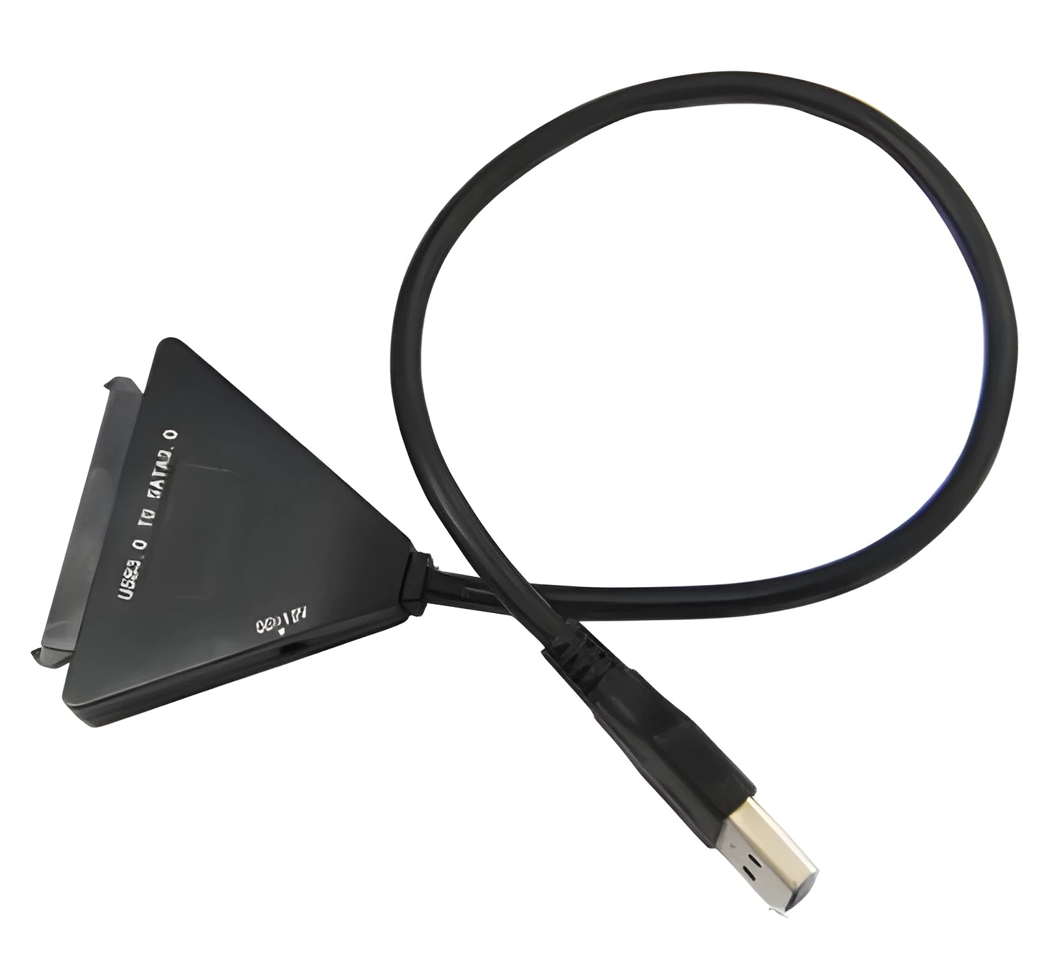 Black USB3.0 to SATA 7+15 pin hard drive adapter cable for external storage access
