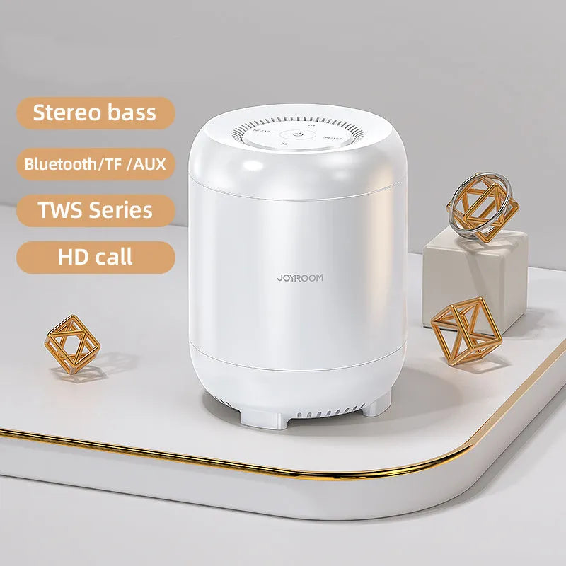 Home small portable outdoor 3D ring audio Bluetooth speaker in black with 5W output and 2200mAh battery