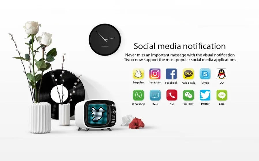 Portable Bluetooth speaker and alarm clock unit with LED display in multiple colour options