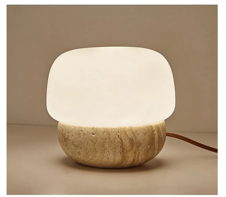 Cream colour retro creative bedside lamp with warm bulb measuring 18x17cm