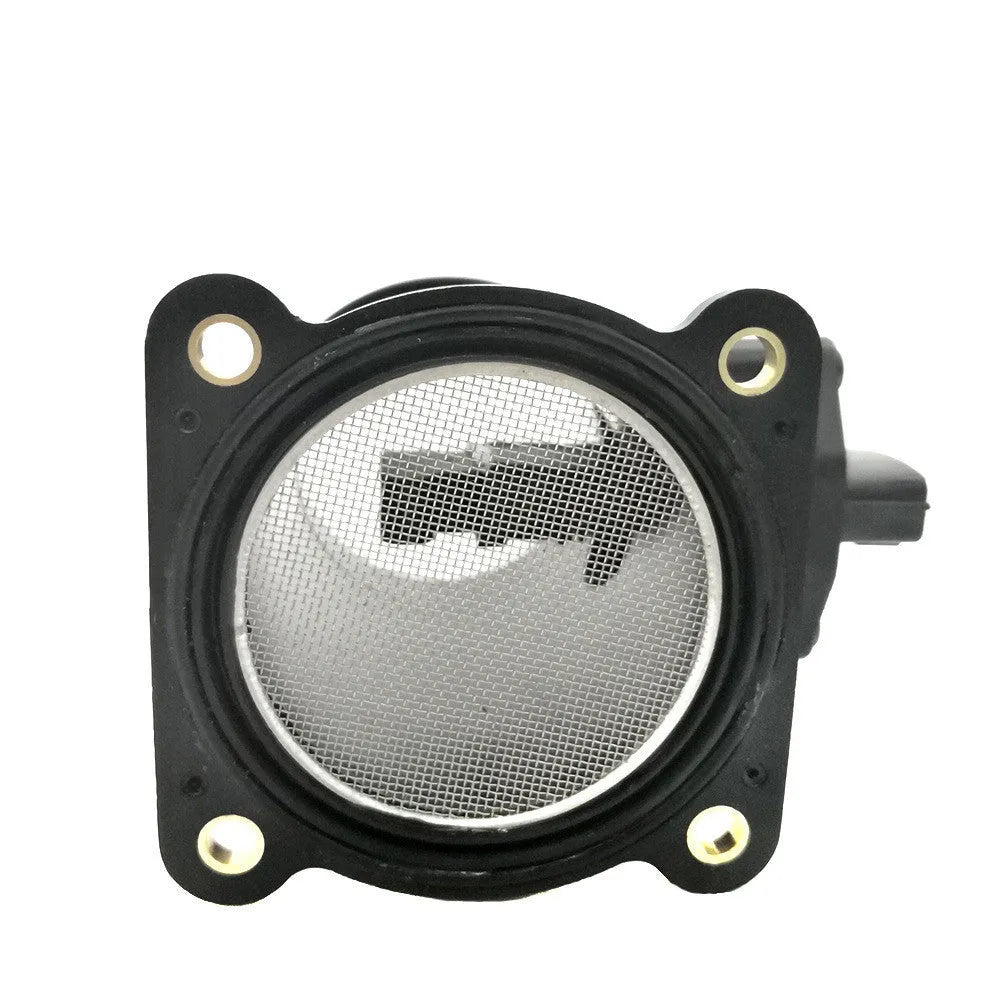 Black ferrous metal automotive air flowmeter MAF sensor, 13.5cm x 11.5cm x 12.5cm