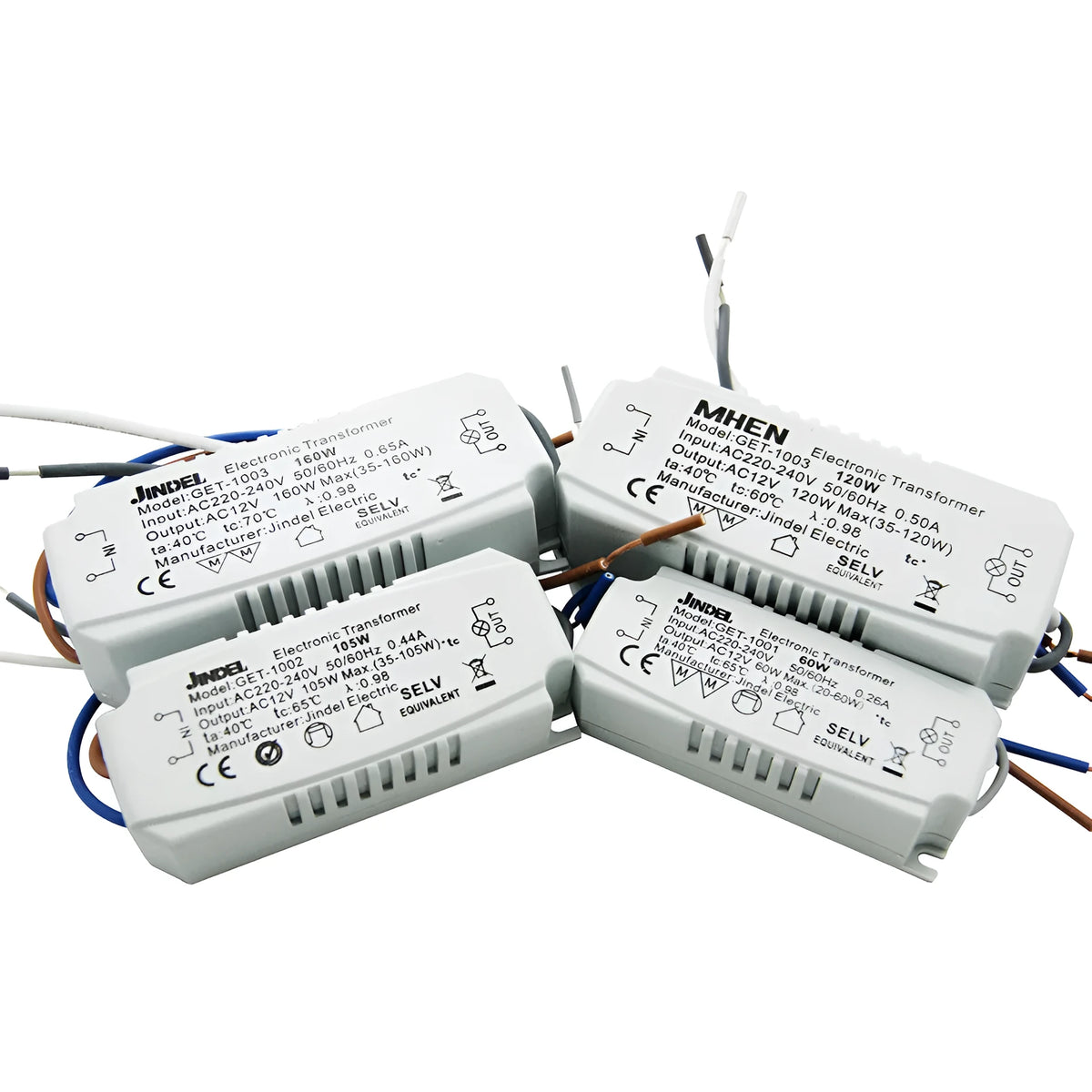 White quartz lamp electronic transformer dry type cooling, multiple wattage options compact size
