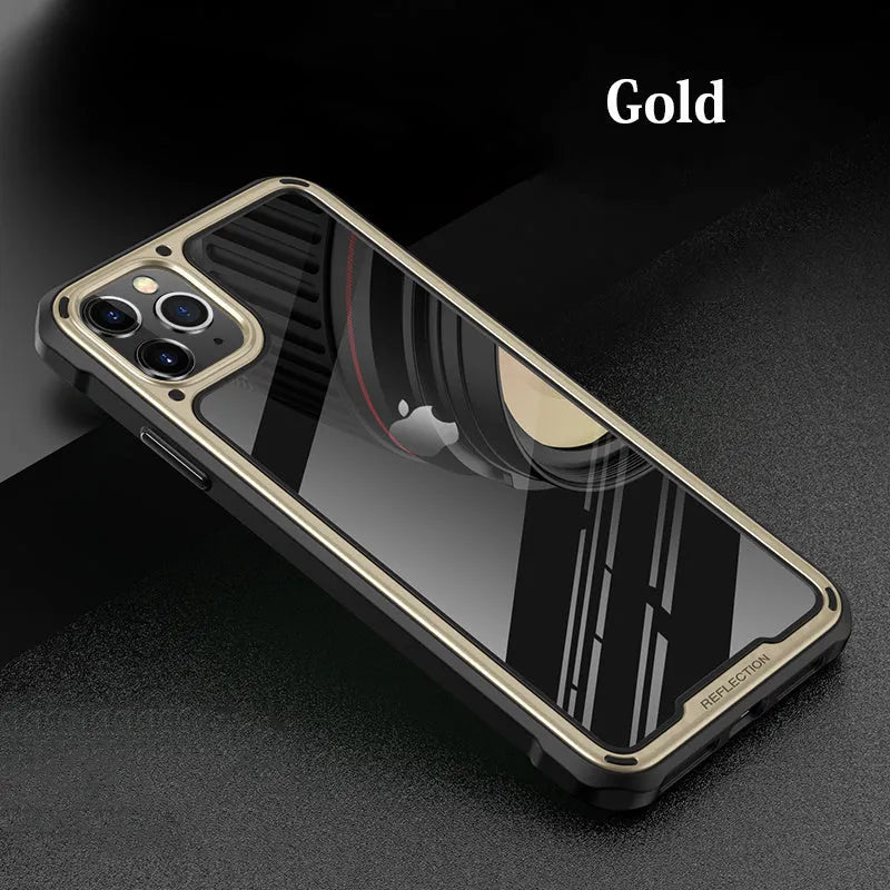 Clear silicone mobile phone case for iPhone 11 showing transparent back design