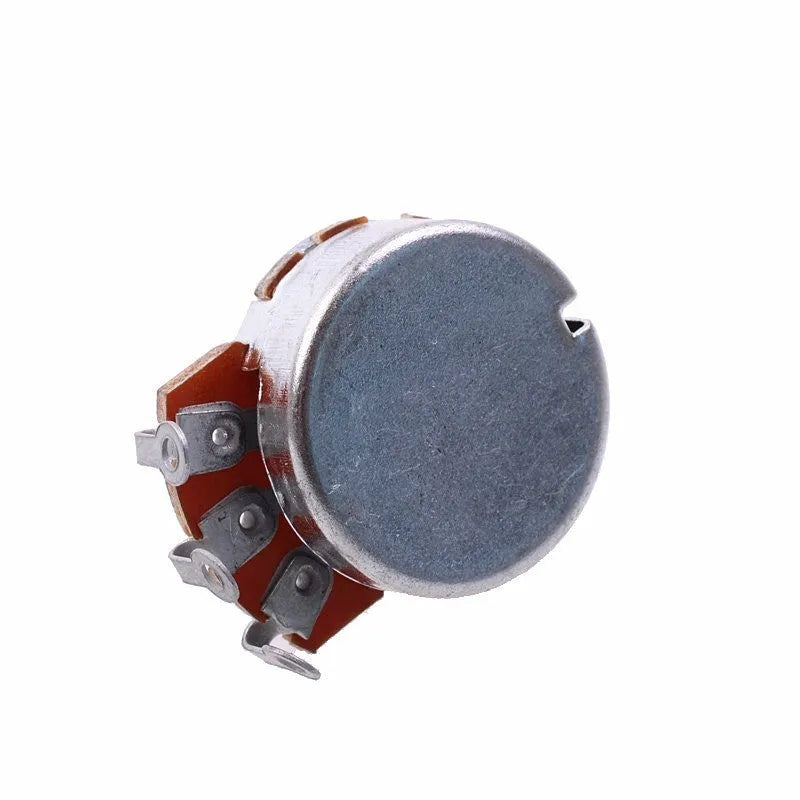 Single brushed aluminium electric guitar knob for 250K or 500K potentiometers on a 6mm shaft