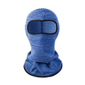 A unisex cotton motorcycle head cover in a dome style with a pair of gloves, shown in a light grey colour option.