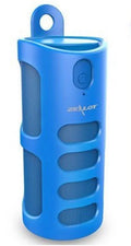 Portable Bluetooth speaker with 4000mAh battery showing dimensions 72x72x170mm