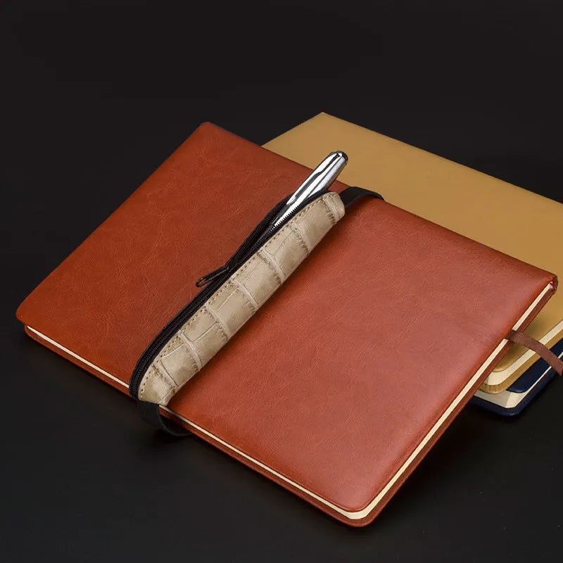 PU leather pencil case in black, beige grey, and crocodile pattern colours showing 16.5cm length