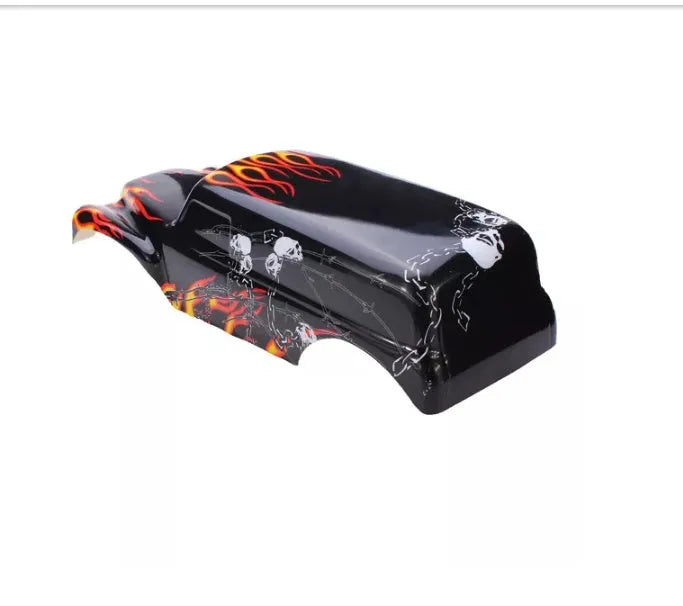 PVC replacement car shell for Traxxas Grave Digger RC 1/10 RTR Truck in yellow