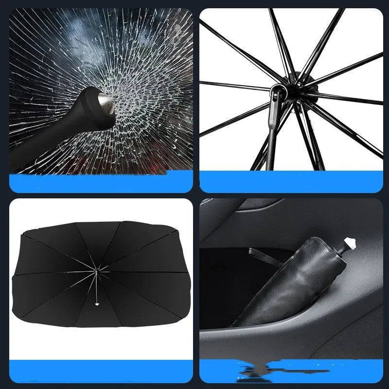 Ice crystal skylight thermal insulation sun visor with silver tape material in beige or black patterns