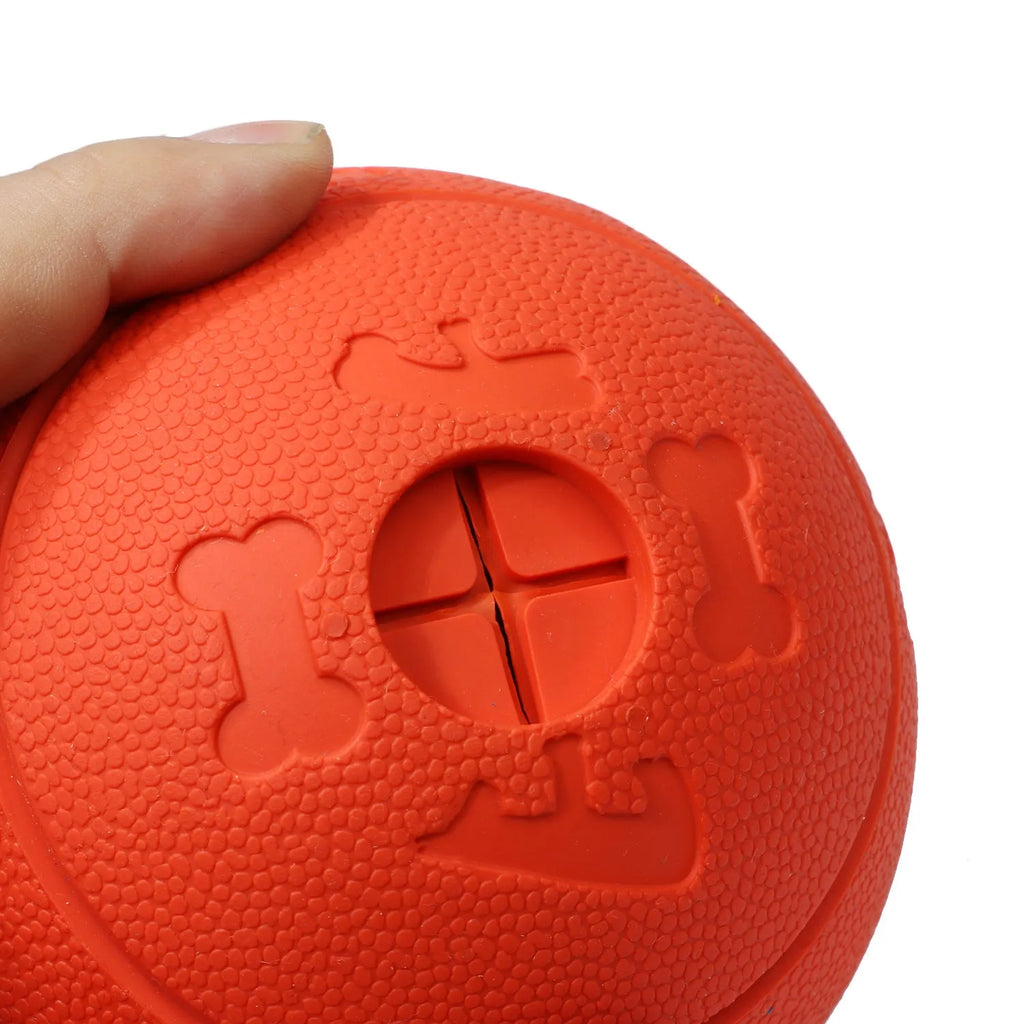 Dog leaking food ball in TPR material, small 8cm size, colour blue, for interactive treat dispensing