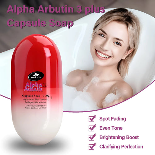 Alpha Arbutin 3 Plus capsule soap bar 100g for skin whitening and brightening