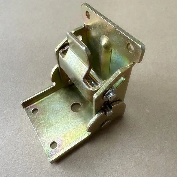 Furniture foot folding invisible hinge in electroplated finish for 0-90 degree cabinet doors.
